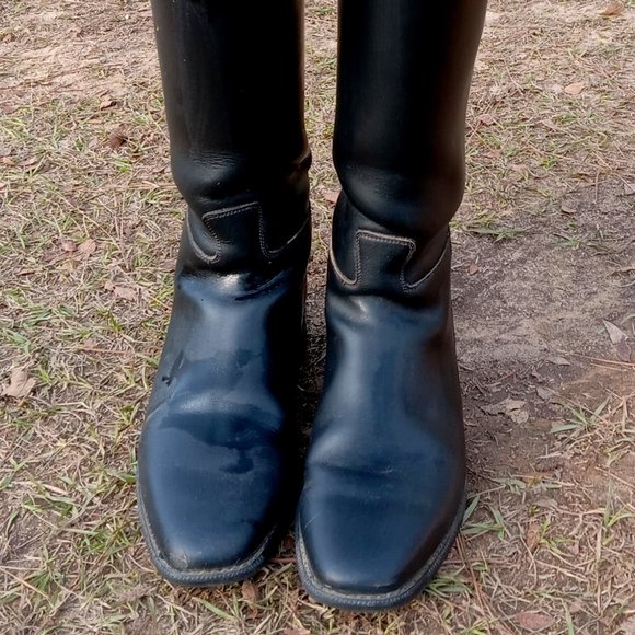 Petrie Elegance Dressage Boot black dress boots size 6.5 slim - Picture 1 of 9